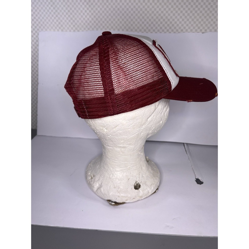 Western New York Vintage Maroon/White Trucker Hat Cap Distressed Snapback - Picture 6 of 16